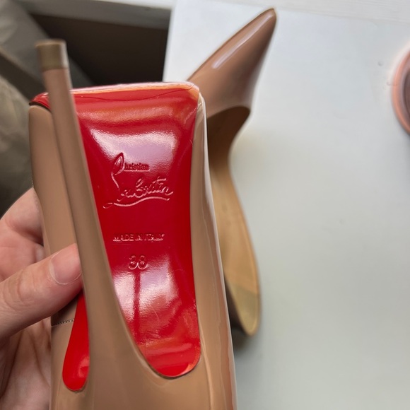 Louboutin 100mm patent leather heels - Picture 6 of 13